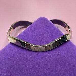 💛 Vintage 925 Wave Bangle Bracelet